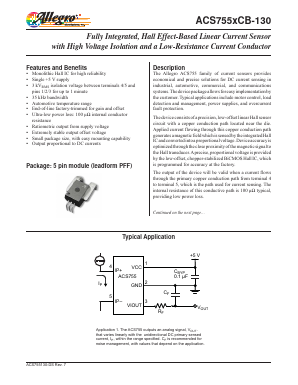 ACS755SCB-130-PFF Datasheet PDF Allegro MicroSystems