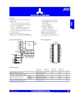 AS7C3513-15 Datasheet PDF Alliance Semiconductor