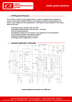 A1780 Datasheet PDF Alpha Microelectronics 