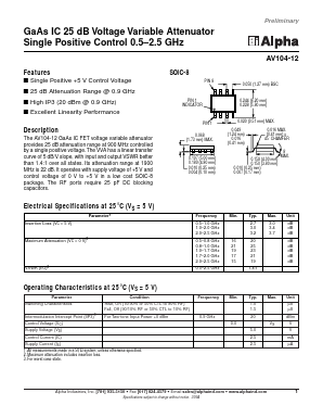 AV104-12 Datasheet PDF Alpha Industries