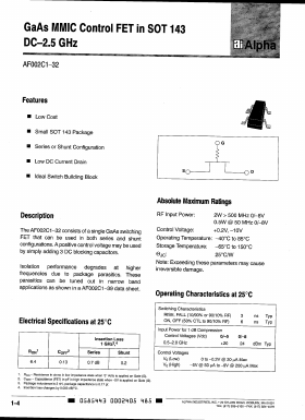 AF002C4-32 Datasheet PDF Alpha Industries