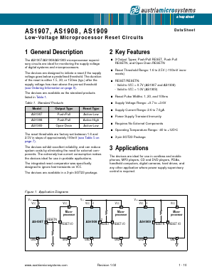 AS1908C18-T Datasheet PDF austriamicrosystems AG