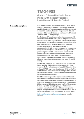TMG49033 Datasheet PDF austriamicrosystems AG