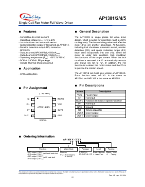 AP1302S-SPL Datasheet PDF Anachip Corporation