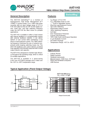 AAT1143 Datasheet PDF Analog Technology Inc