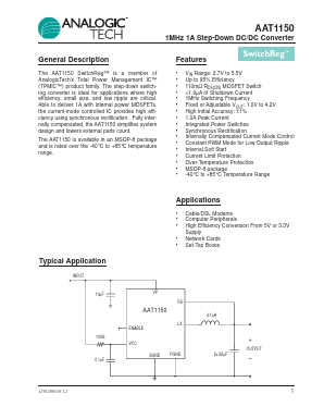 AAT1150 Datasheet PDF Analog Technology Inc