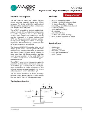 AAT3174 Datasheet PDF Analog Technology Inc