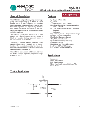 AAT3183IJS-1.5-T1 Datasheet PDF Analog Technology Inc