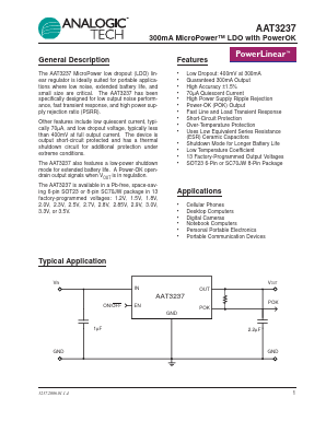 AAT3237IGU-2.9-T1 Datasheet PDF Analog Technology Inc