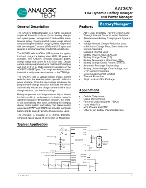 AAT3670 Datasheet PDF Analog Technology Inc