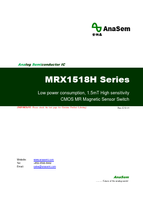 MRX1518H Datasheet PDF AnaSem Semiconductors