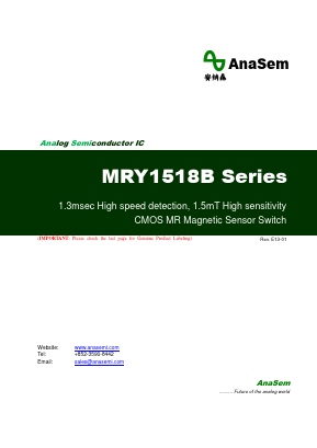 MRY1518B Datasheet PDF AnaSem Semiconductors