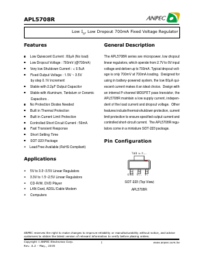 APL5708R-33VC-TRL Datasheet PDF Anpec Electronics