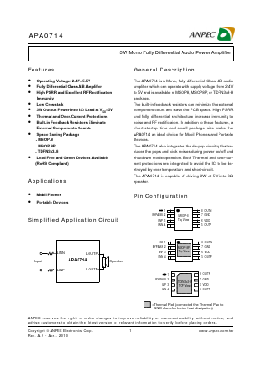 APA0714XAI-TRG Datasheet PDF Anpec Electronics