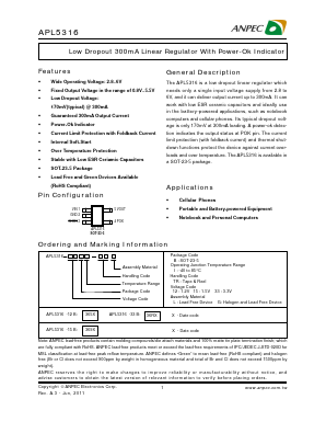 APL5316-33BI-TRL Datasheet PDF Anpec Electronics