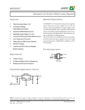 APL5327 Datasheet PDF Anpec Electronics