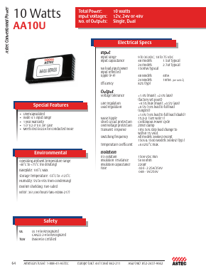AA10U-024L-033S Datasheet PDF Astec Semiconductor => Silicon Link