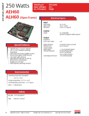 AEH60 Datasheet PDF Astec Semiconductor => Silicon Link
