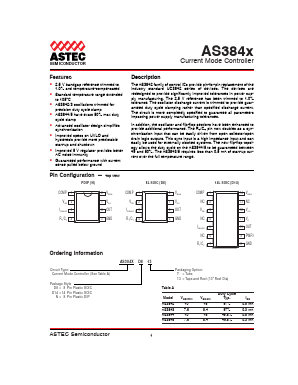 AS3843NT Datasheet PDF Astec Semiconductor => Silicon Link