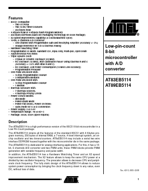 AT89EB5114 Datasheet PDF Atmel Corporation