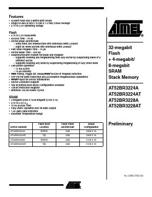 AT52BR3228AT-70CI Datasheet PDF Atmel Corporation