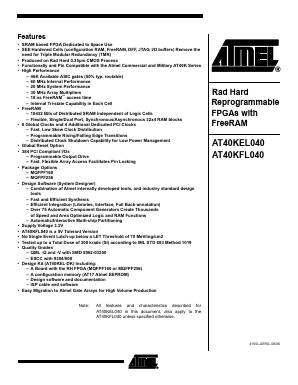 5962-0325001VXC Datasheet PDF Atmel Corporation