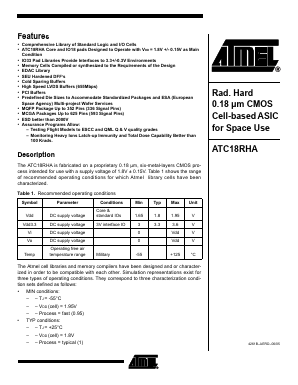 ATC18RHA Datasheet PDF Atmel Corporation