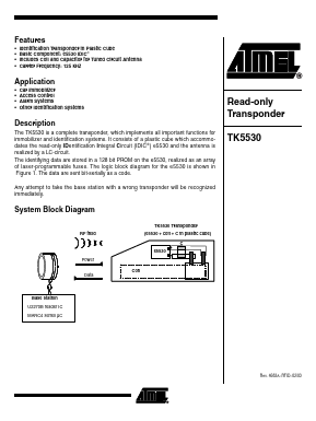TK5530 Datasheet PDF Atmel Corporation