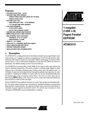 AT28C010-12PC Datasheet PDF Atmel Corporation