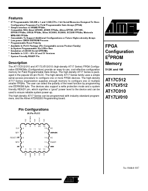 AT17LV010-10 Datasheet PDF Atmel Corporation