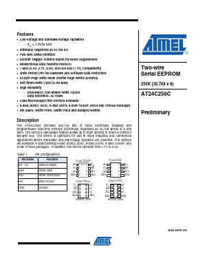 AT24C256C-W11 Datasheet PDF Atmel Corporation