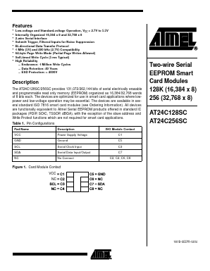 AT24C128SC-09BT Datasheet PDF Atmel Corporation