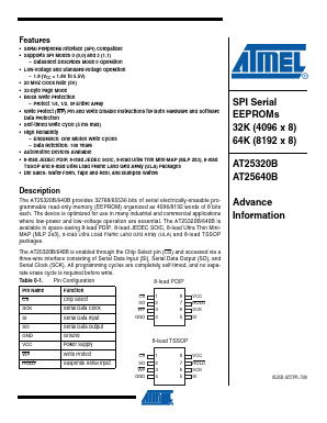 AT25640B-TH-B Datasheet PDF Atmel Corporation