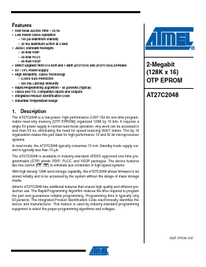 AT27C2048-55JI_07 Datasheet PDF Atmel Corporation