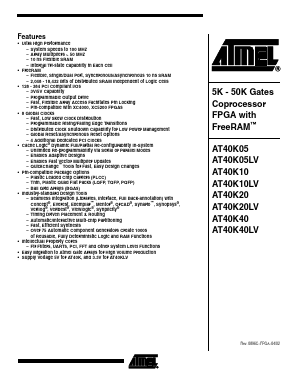 AT40K40-2EQC Datasheet PDF Atmel Corporation