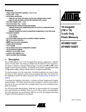 AT49BV160D Datasheet PDF Atmel Corporation