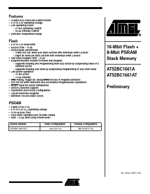AT52BC1661AT Datasheet PDF Atmel Corporation