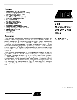 AT89C55WD-33AC Datasheet PDF Atmel Corporation