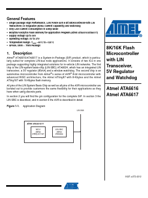 ATA6616-P3QW Datasheet PDF Atmel Corporation