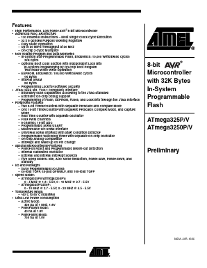 ATMEGA3250P/V Datasheet PDF Atmel Corporation
