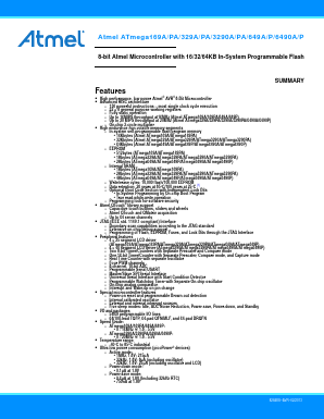 ATMEGA329PA-AUR Datasheet PDF Atmel Corporation