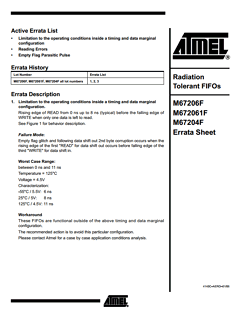 M67204F Datasheet PDF Atmel Corporation