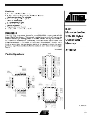 AT80F51-16JI Datasheet PDF Atmel Corporation