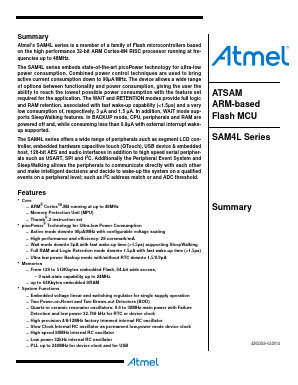 ATSAM4LC8AA Datasheet PDF Atmel Corporation