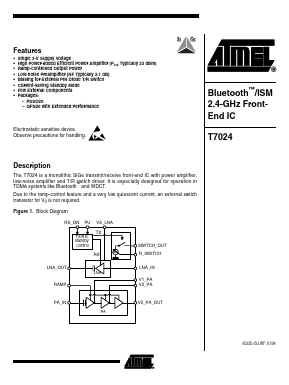 T7024-PGQ Datasheet PDF Atmel Corporation