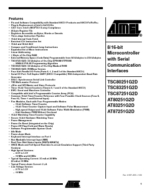 TSC87251G2D-L16CE Datasheet PDF Atmel Corporation