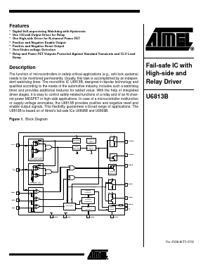 U6813B-MFPG3 Datasheet PDF Atmel Corporation