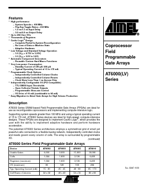 AT6005A-4QI Datasheet PDF Atmel Corporation