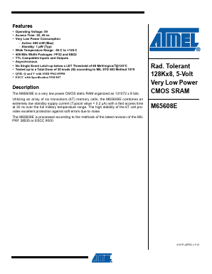 5962-8959847V6A Datasheet PDF Atmel Corporation
