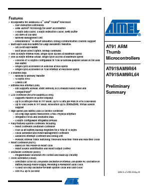 AT91SAM9R64-CU Datasheet PDF Atmel Corporation